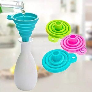 6 Ps Silicone Funnel Set-Foldable, Multi-Use Kitchen Funnels for Liquid Transfer